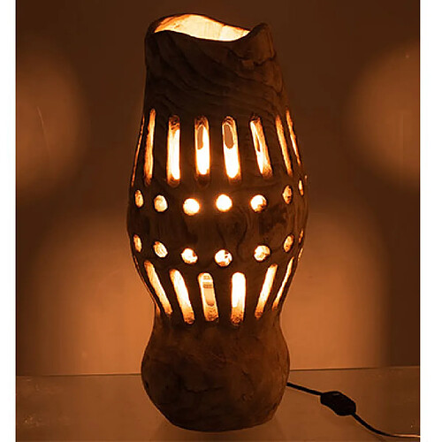 Mes Lampe ancienne 25x22x49 cm en bois de saule