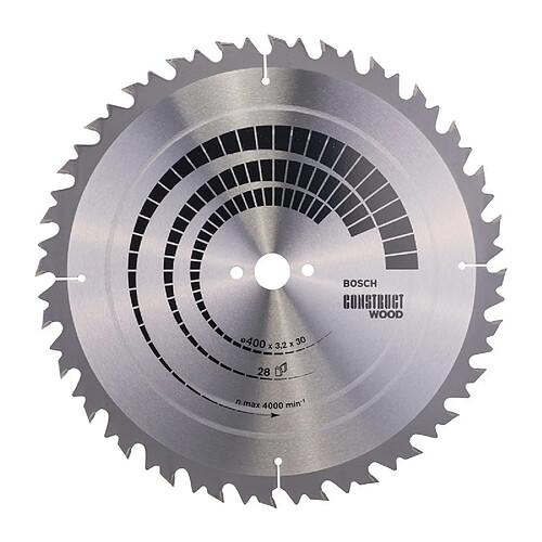 Lame pour scie circulaire Ext 400mm Z.28 WZ Percage 30mm Larg coupe.3,2mm HM BOSCH