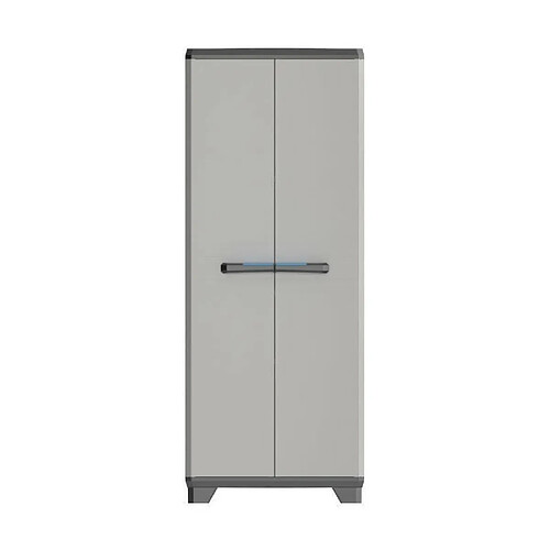 KIS Armoire de rangement haute Linear - 68 x 39 x 173 cm - Noir et gris