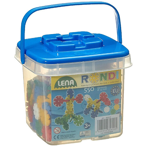 SIMM Spielwaren Lena 35820 ? Kit de Bricolage Rondi 25 mm dans Le Seau avec 550 pièces