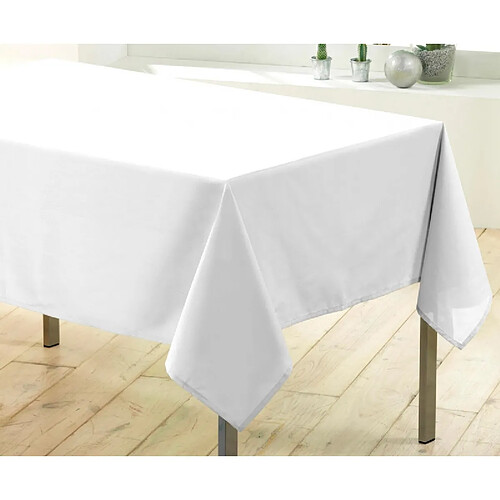 Douceur D'Interieur Nappe rectangulaire unie - 140 x 200 cm - Blanc