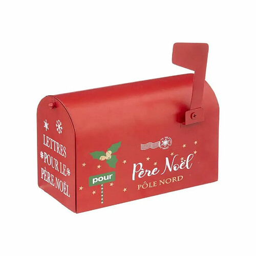 Boîte aux Lettres Déco Soir de Noël 20cm Rouge