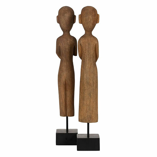 BigBuy Home Figurine Décorative Naturel Africain 14,5 x 9 x 38,5 cm (2 Unités)