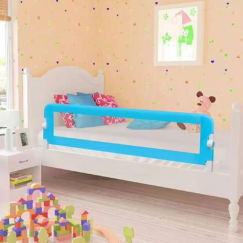 vidaXL Barrière de lit pour enfants 150 x 42 cm Bleu