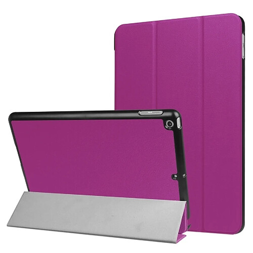 Wewoo Smart Cover Violet pour iPad 9,7 pouces 2017 Custer Texture horizontale Flip étui en cuir avec trois porte-pliage et sommeil / fonction de réveil