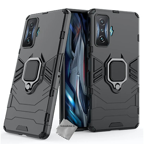 Htdmobiles Coque pour Xiaomi Poco F4 GT 5G - housse etui rigide anti choc + verre trempe - NOIR