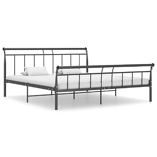 vidaXL Cadre de lit sans matelas noir métal 200x200 cm