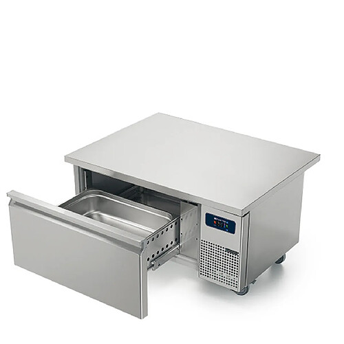 VIRTUS GROUP Soubassement réfrigéré avec 1 tiroirs GN 2/1 h150 mm pour appareils de cuisson 900 mm, l:1200 mm- Virtus