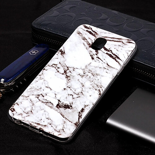 Wewoo Coque en TPU Motif Marble Pour Galaxy J7 2018 Blanc