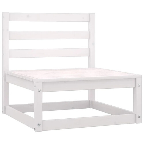 Maison Chic Salon de jardin 3 pcs - Table et chaises d'extérieur - Mobilier/Meubles de jardin Moderne Blanc Bois de pin massif -MN60302