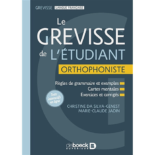 Le Grevisse de l'étudiant : orthophoniste