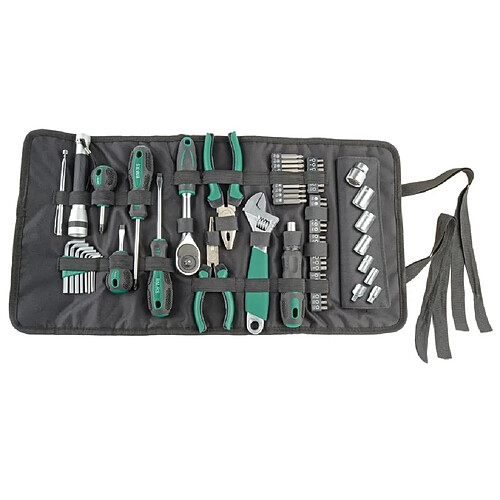 Brüder Mannesmann Pochette à outils enroulable 65 pcs