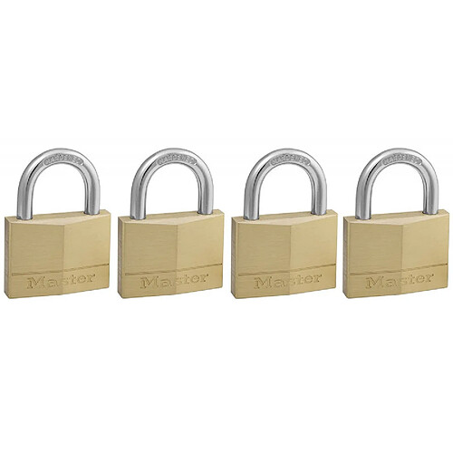 Master Lock - 934253 - 4 Cadenas laiton 50 mm