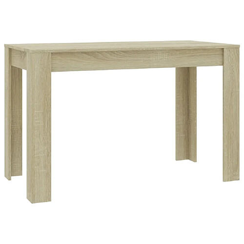 Maison Chic Table de salle à manger,Table à dîner Chêne sonoma 120 x 60 x 76 cm Aggloméré -GKD71941