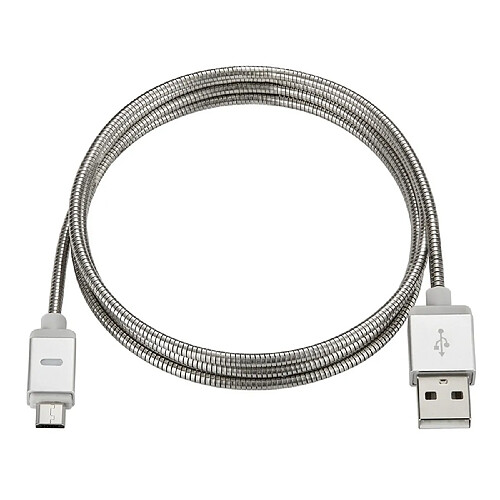 QDOS Câble Micro USB vers USB 2.0 PowerSteel en Métal Renforcé 1m Argent