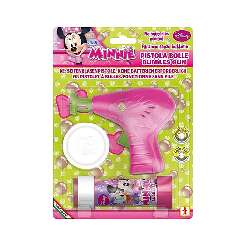 DULCOP - DULCOP - 500.064500 - Minnie Mouse - Pistolet à Bulle - 12 x 9,75 x 4,9 cm - Tube de Savon - 60 ML