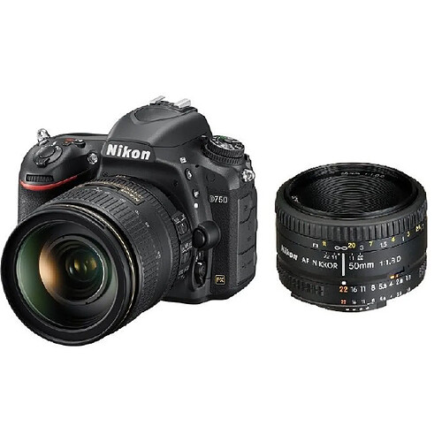 NIKON D750 KIT AF-S 24-120MM F4G ED VR + AF 50MM F1.8D