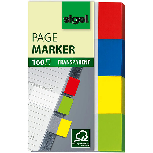 sigel Marque-page repositionnable Transparent, 50 x 20 mm ()