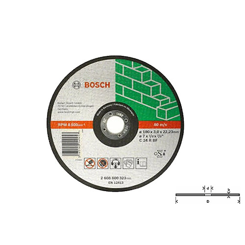 Bosch Disque à tronçonner matériaux 230 mm