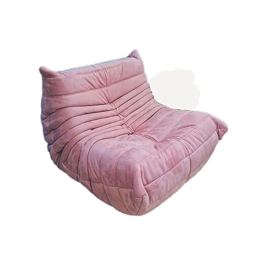 SoftEva Sans assemblage moderne ergonomique Bean Bag chaise velours côtelé plancher lounge chair Rose