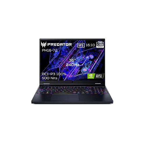 Portable Acer Predator Helios 16 PH16-72-92EX Intel Core i9-14900HX 32GB DDRS5 1ToSSD NVIDIA GeForce RTX4080 16'' WQXGA MiniLED 250Hz (Mate) Win11H