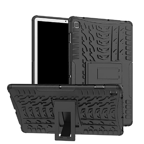 Coque en TPU hybride antidérapant noir avec béquille pour votre Samsung Galaxy Tab S5e SM-T720