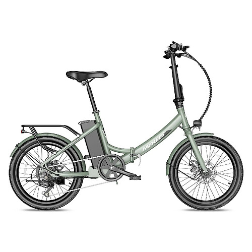 Vélo électrique FAFREES F20 Light - Moteur 250W Batterie 36V16.75Ah Assisted Autonomie 130KM Frein à Disque Mécanique - Vert Foncé