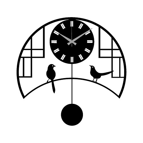 EPIKASA Horloge Murale Oiseaux