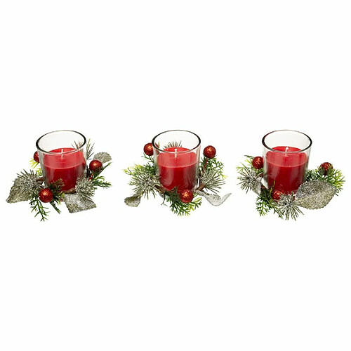 Lot de 3 Bougies Parfumées Feuilles 180g La Fête des Délices