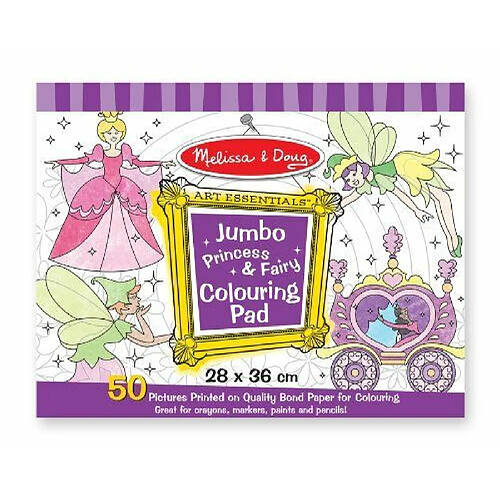 Melissa & Doug - 14263 - Loisir Créatif - Jumbo Colouring Pad - Princess & Fairy