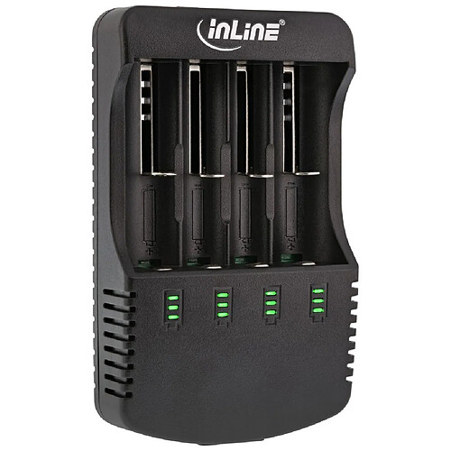 Chargeur InLine® pour batteries au lithium et NiCd + NiMH, avec fonction Powerbank