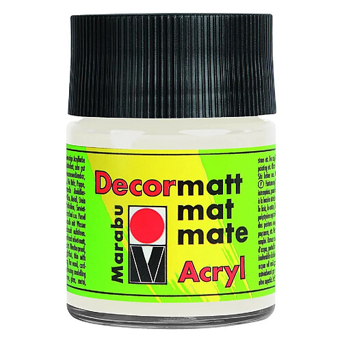 Marabu Peinture acrylique 'Decormatt', blanc, 50 ml, ()