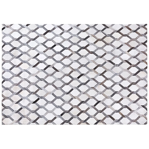 Beliani Tapis gris avec motif géométrique 160 x 230 cm AYDIN