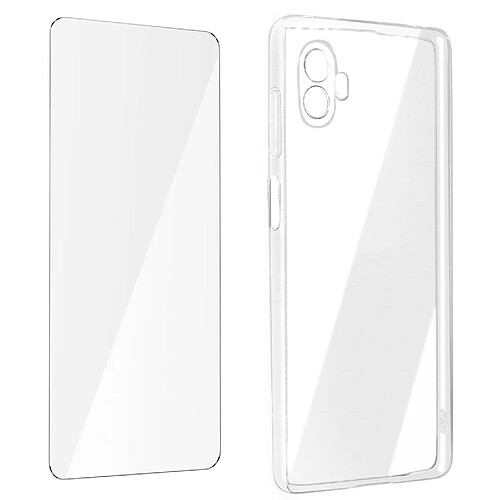 Avizar Coque pour Galaxy Xcover 6 Pro Silicone Gel et Film Verre Trempé 9H transparent