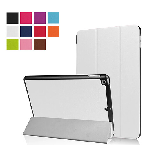 Xeptio Etui nouvel Apple iPad 9.7 2017 / iPad 9,7 2018 smartcover pliable blanc Housse coque de protection