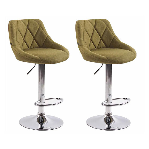 Non Lot de 2 tabourets de bar Lazio tissu C