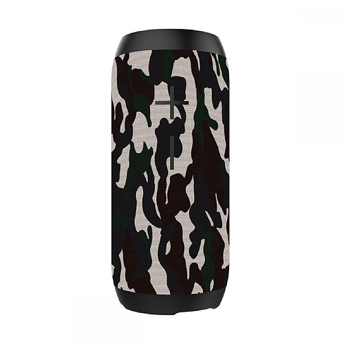 General Haut-parleur Bluetooth – Son surround HD 360° avec basses, stéréo 10 W, étanche IPX6, haut-parleur portable avec batterie 20 H avec Bluetooth, couplage TWS, micro intégré, pour la maison, les fêtes, les cadeaux (camouflage)