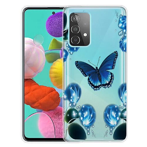 Coque en TPU antichoc, IMD papillon et fleur pour votre Samsung Galaxy A23 5G