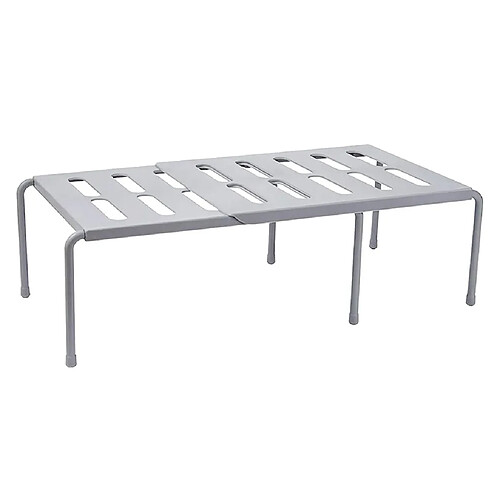 Organisateurs multi-fonctions d'étagère de rangement de cuisine d'étagère de placard extensible - gris