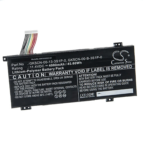 vhbw Batterie compatible avec Machenike F117-B, F117-B1, F117-B2CK, F117-B3, F117-B6, F117-B6Cp laptop (4000mAh, 11,4V, Li-polymère)