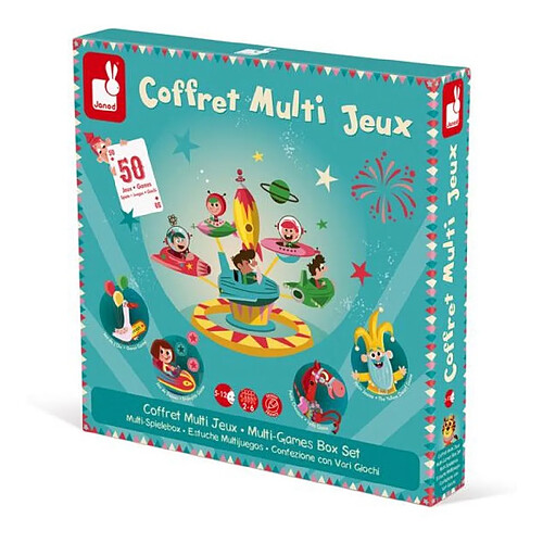 Juratoys-Janod Coffret multi jeux carrousel