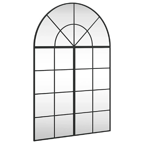 Maison Chic Miroir mural | Miroir Décoration pour Maison Salle de Bain noir 80x120 cm arche fer -GKD60915