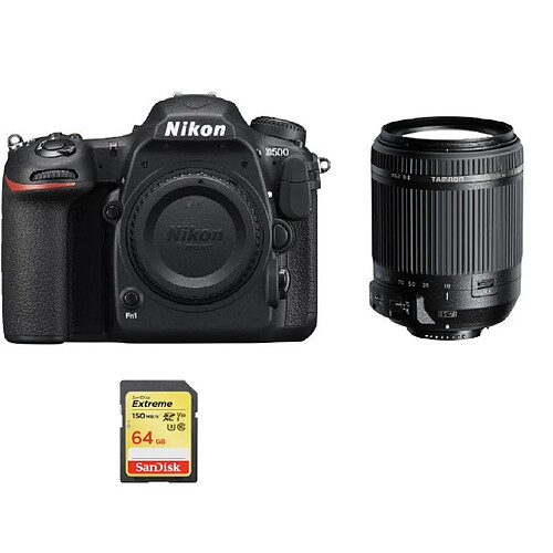 NIKON D500 + TAMRON 18-200mm F3.5-6.3 Di II VC (B018) + 64GB SD card