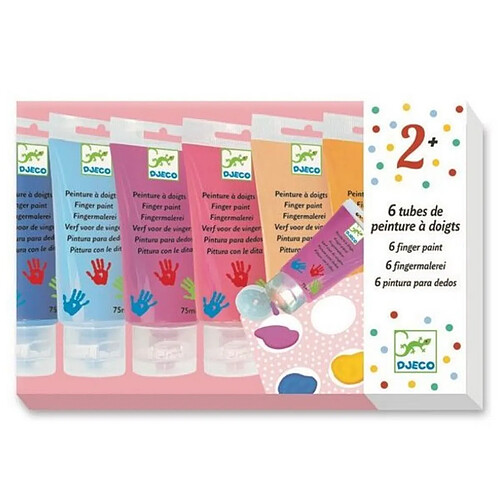 Djeco 6 tubes de peinture à doigts Sweet