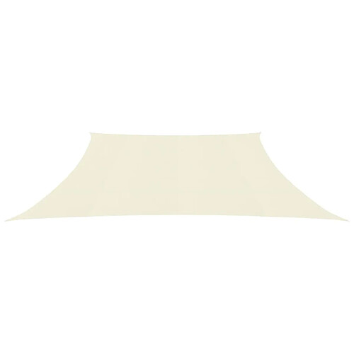 Helloshop26 Voile d'ombrage 160 g/m² 3/4 x 3 m crème PEHD 02_0009079