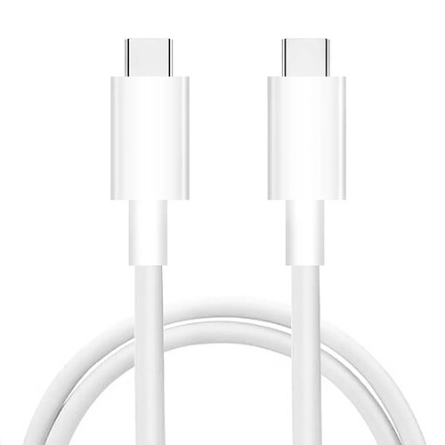 Avizar Câble USB-C vers USB-C Charge et Synchro Rapide Silicone Résistant 1m Blanc