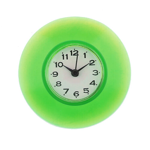 mini étanche cuisine salle de bain baignoire douche horloge avec ventouse vert