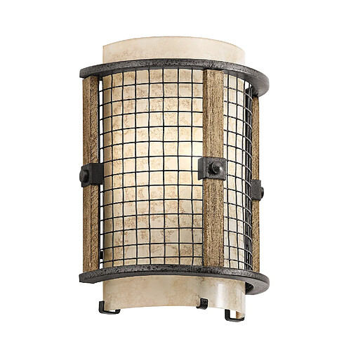 Elstead Lighting Applique murale intérieure à 1 ampoule Mesh Iron, E14