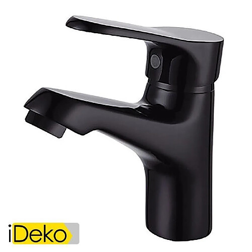 iDeko® Robinet Mitigeur lavabo Poignée rétro Peinture Finition noire seul trou Centerset robinets d'évier de salle de bain