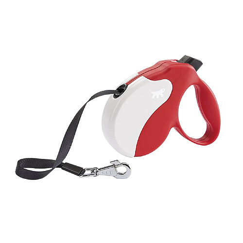 Ferplast Amigo Medium Sangle Laisse Rétractable avec Coque Interchangeable Rouge